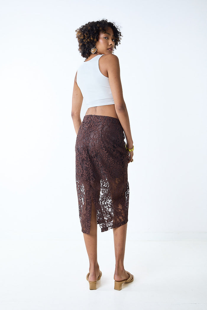 Lace fitted midi pencil skirt wholesale