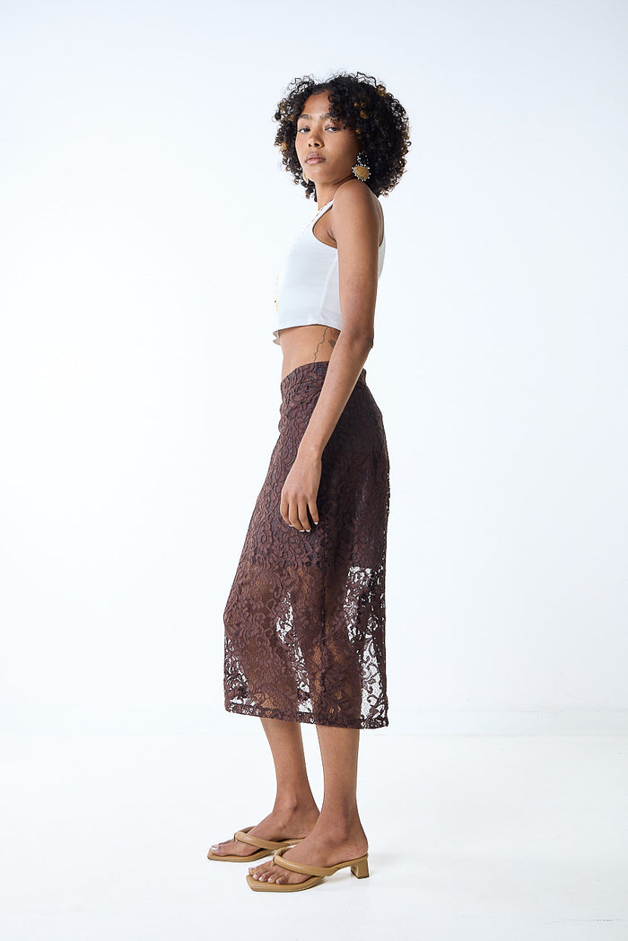 Lace fitted midi pencil skirt wholesale