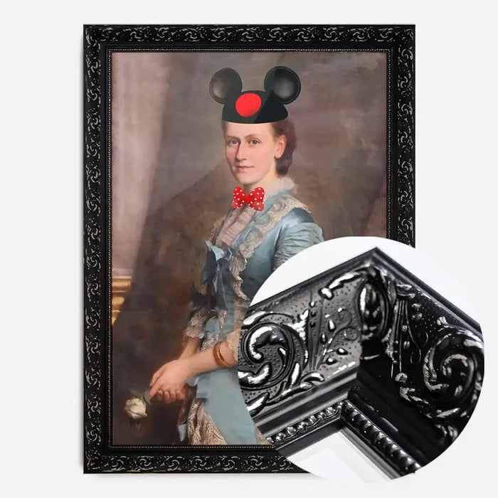 21x30cm | 8¼ x 11¾in / Black Ornate Frame