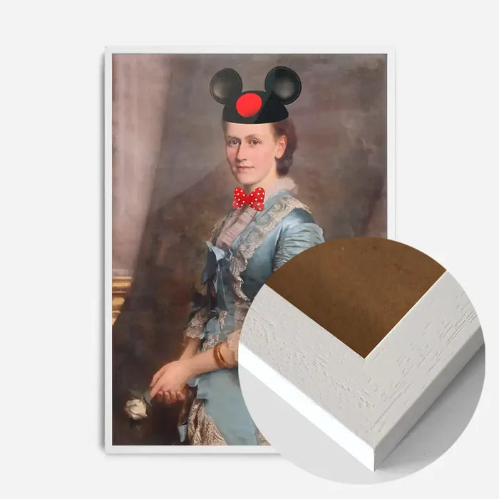 21x30cm | 8¼ x 11¾in / White Wood Frame