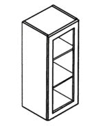 Lancaster Blue- Single Glass Door Wall Cabinet
