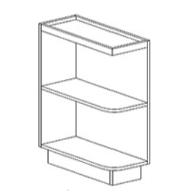 Lancaster Stone Wash- Base Open End Shelf