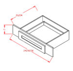 Lancaster White- Base Vanity Knee Drawer