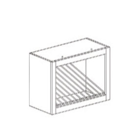 Lancaster White- Wall Dish Holder Cabinet