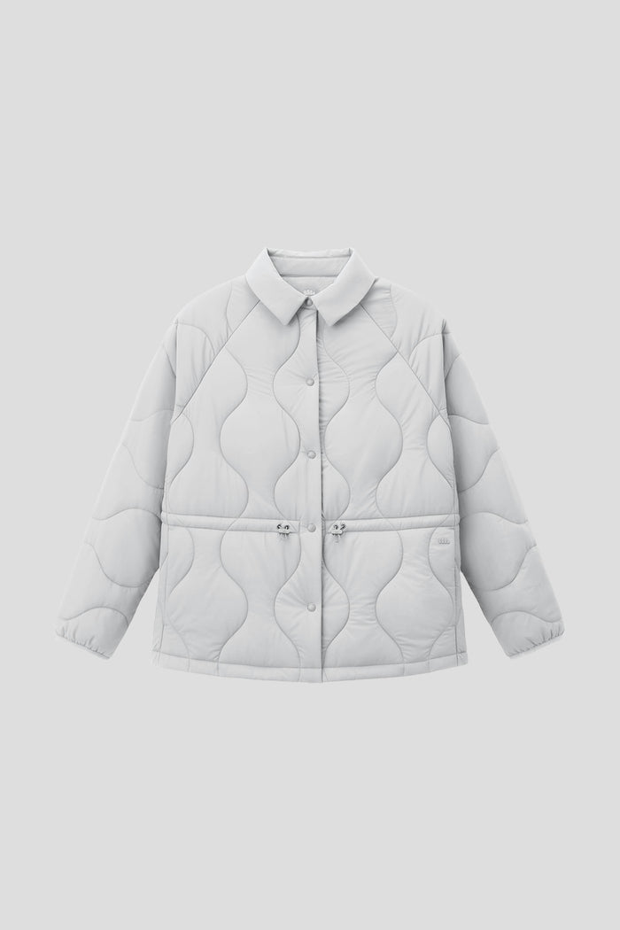 beneunder lapeltrail womens medium warmth lapel collar fleece jacket #color_gray