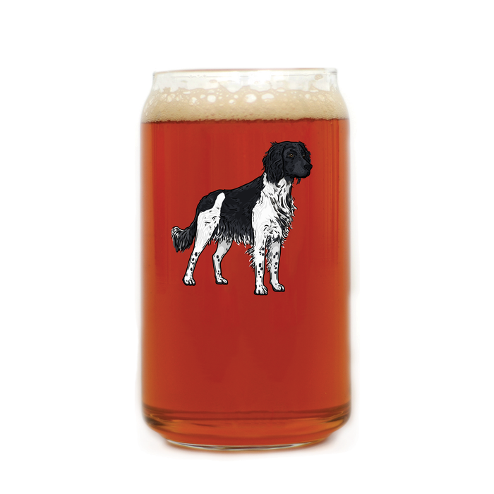 Large Münsterländer Beer Can Glass