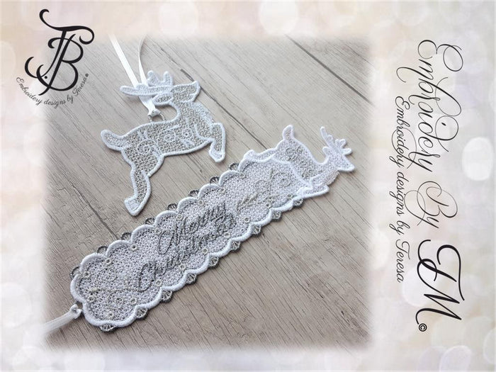 Large set christmas bookmark