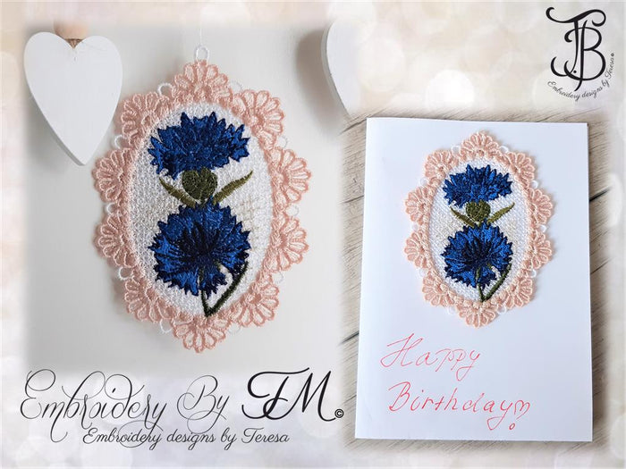 Large set FSL ovals with flowers/two variations/4x4 hoop