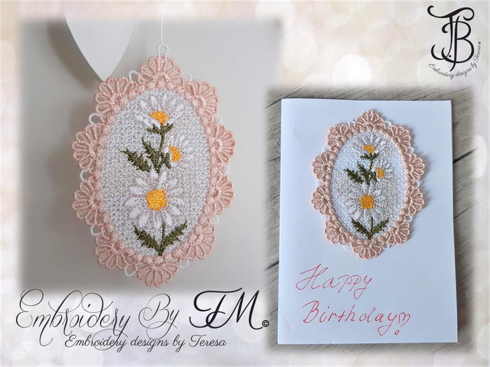Large set FSL ovals with flowers/two variations/4x4 hoop