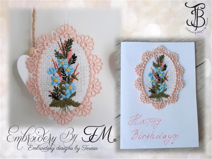 Large set FSL ovals with flowers/two variations/4x4 hoop