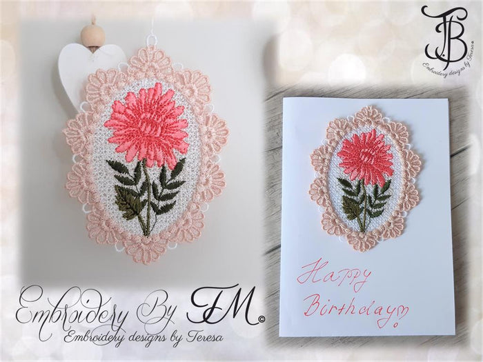 Large set FSL ovals with flowers/two variations/4x4 hoop