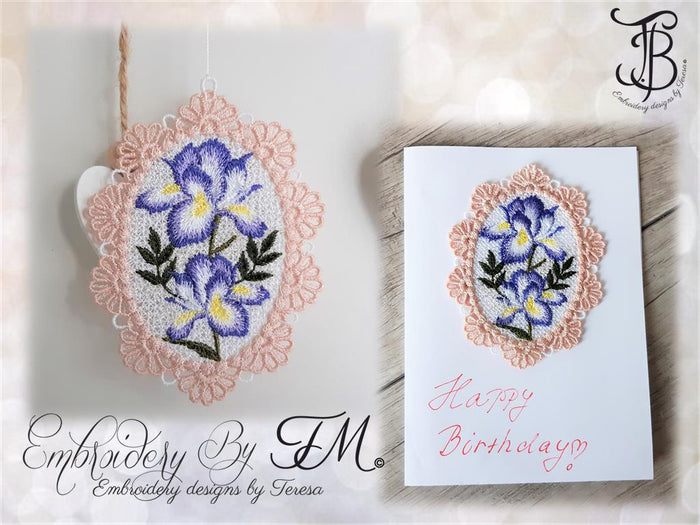 Large set FSL ovals with flowers/two variations/4x4 hoop