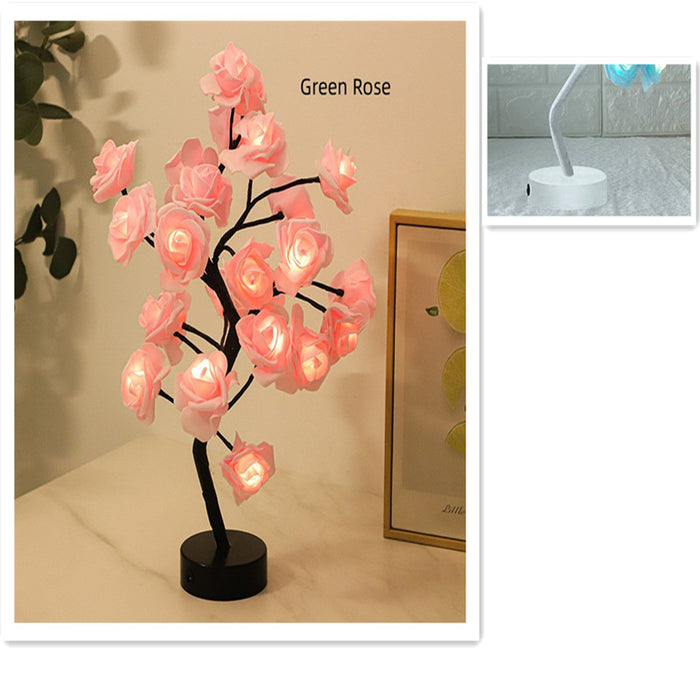 White tree / Green Rose