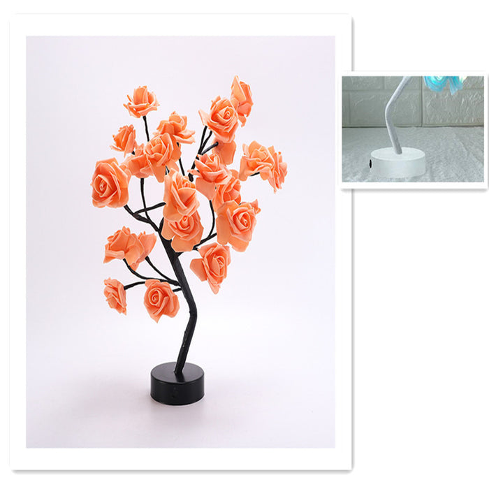 White tree / Orange Rose
