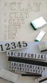 Letter Stamps, Set of 26, 1/2in