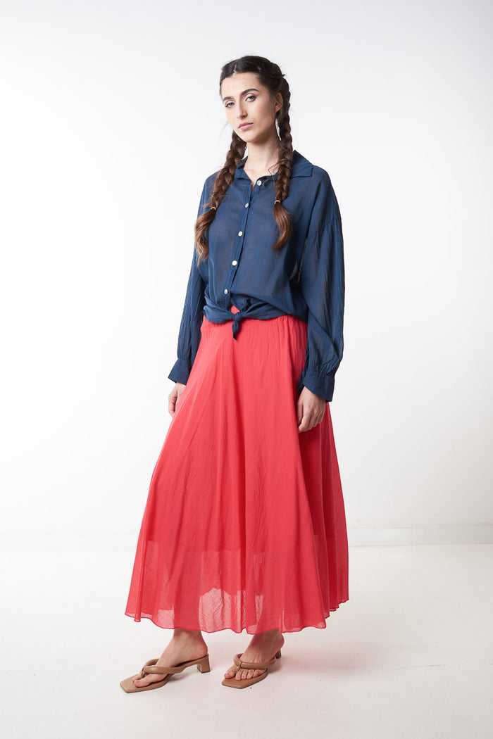 Lightweight flowy sheer midi skirt wholesale