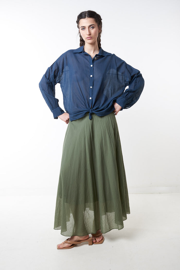 Lightweight flowy sheer midi skirt wholesale