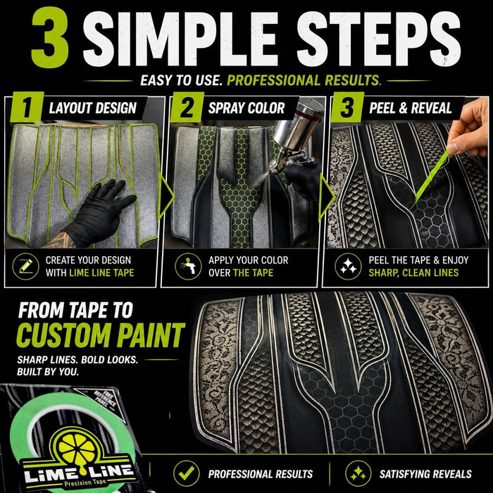 LiME LiNE Precision Tapes Bundle - 3x 1/8 inch + 2x 1/16 inch + 1x 1/4 inch + 6 Blades