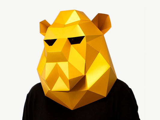 Lion Mask <br> DIY Paper Mask Template