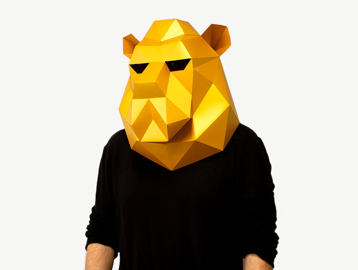 Lion Mask <br> DIY Paper Mask Template