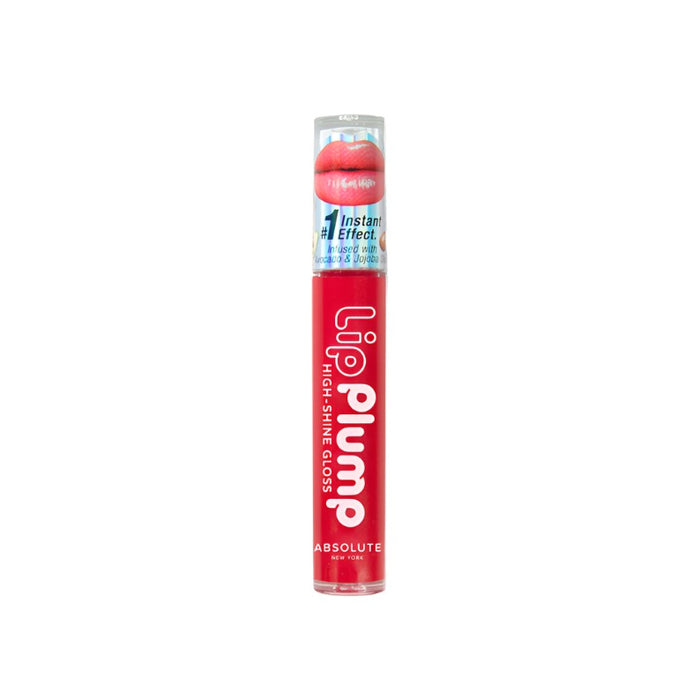 Absolute New York high shine lip plumper in red shade with glossy finish for fuller lips