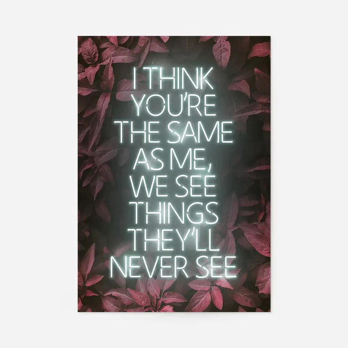 Live Forever Lyrics Print