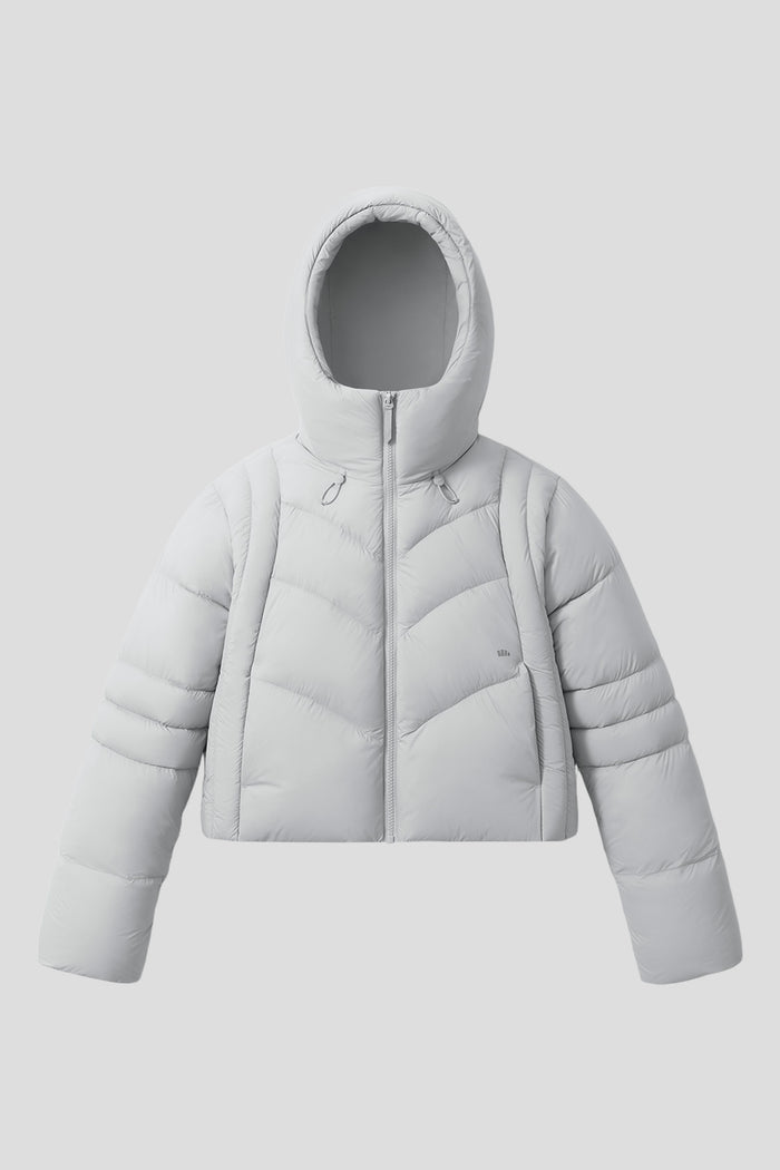 beneunder lofthaven womens extra warmth short down jacket #color_blue gray