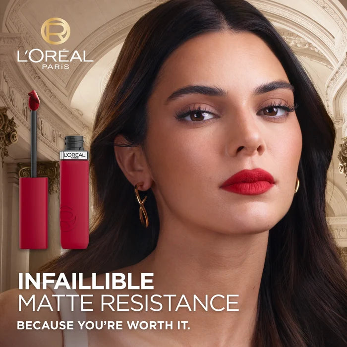LOREAL PARIS INFALLIBLE MATTE RESISTANCE LIQUID MATTE LIPSTICK احمر الشفاه المات من لوريال بارس