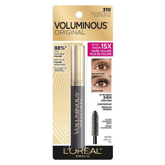 LOREAL PARIS voluminous original 310 blackest black noir profond ماسكارا الرموش للتكثيف من لوريال