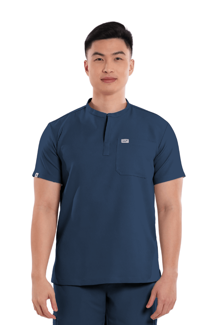 Luxe® Custom Fit Mandarin Men Scrub Top
