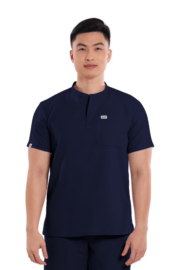 Luxe® Custom Fit Mandarin Men Scrub Top