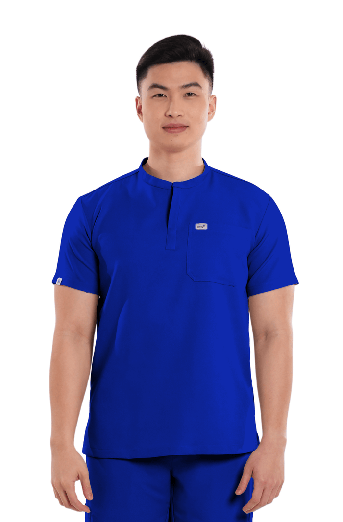 Luxe® Custom Fit Mandarin Men Scrub Top