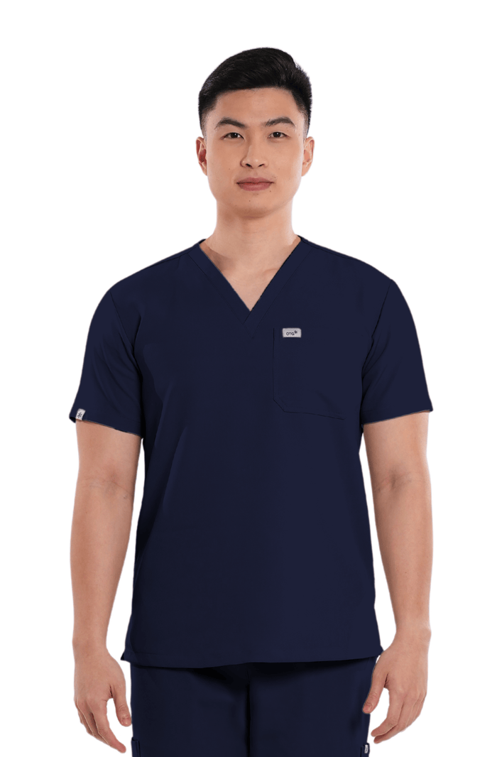 Luxe® Custom Fit V-Neck Men Scrub Top