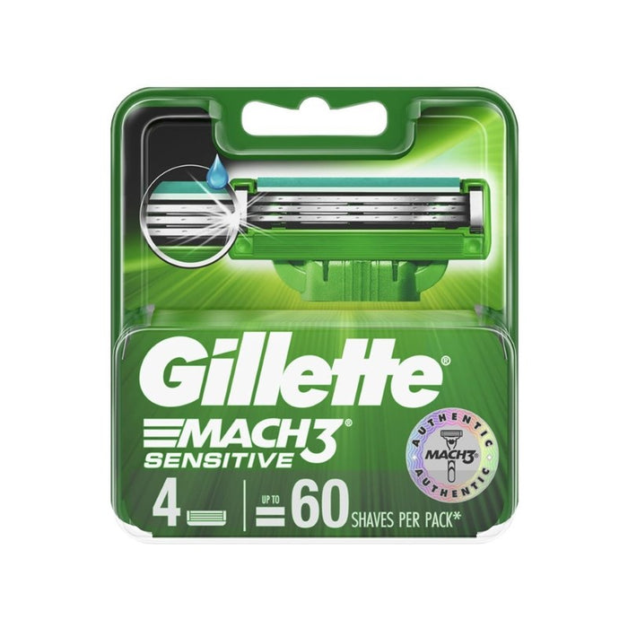 GILLETTE Mach3 Sensitive Cartridges Refill 4s | Isetan KL Online Store