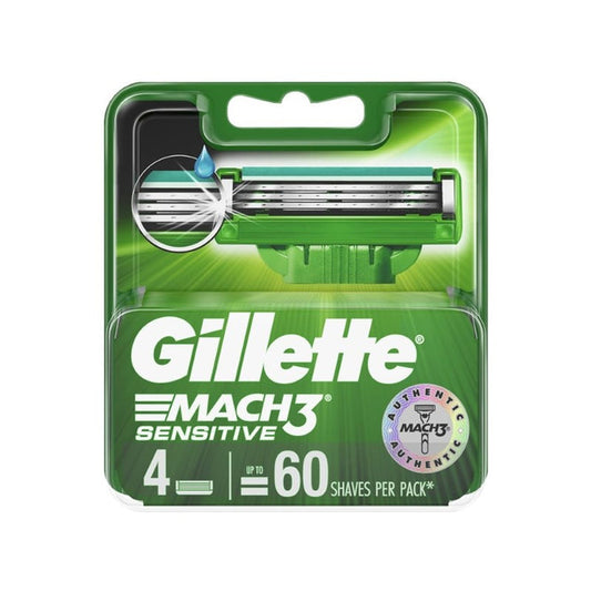 GILLETTE Mach3 Sensitive Cartridges Refill 4s | Isetan KL Online Store