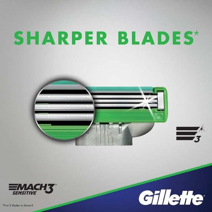 GILLETTE Mach3 Sensitive Cartridges Refill 4s | Isetan KL Online Store