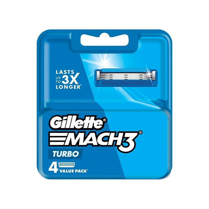 GILLETTE Mach3 Turbo Cartridge Refill 4s | Isetan KL Online Store