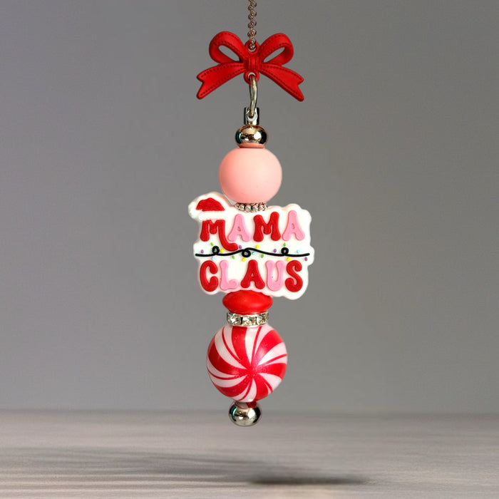 Mama Claus Bar Charm - Tumbler Handle Charm