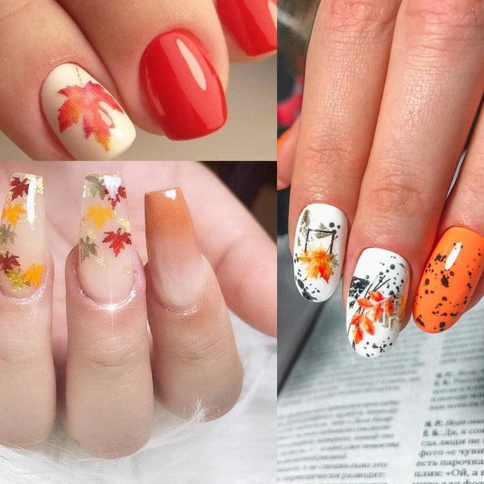 Maple Leaves Nail Foil Stickers