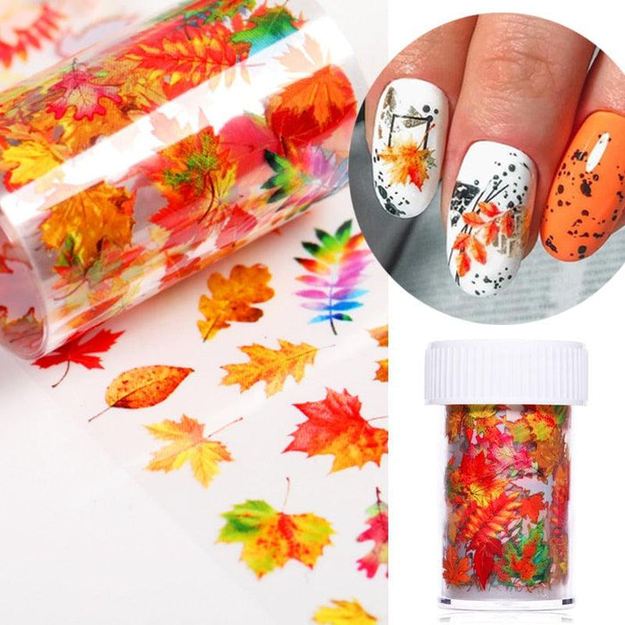 Maple Leaves Nail Foil Stickers