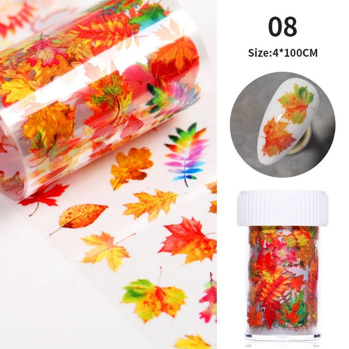 Maple Leaves Nail Foil Stickers