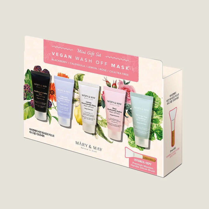 Mary&May Vegan Wash Off Mask Mini Gift Set 5Pcs | VGLE Beauty Canada