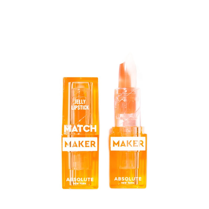 ABSOLUTE NEW YORK jelly lipstick pink in transparent orange packaging with clear cap