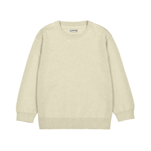 Mayoral Basic Crew Neck Sweater-Oatmeal