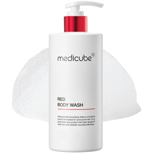 MEDICUBE Red Acne Body Wash AHA BHA PHA Niacinamide غسول الجسم لعلاج الحبوب من ميديكيوب