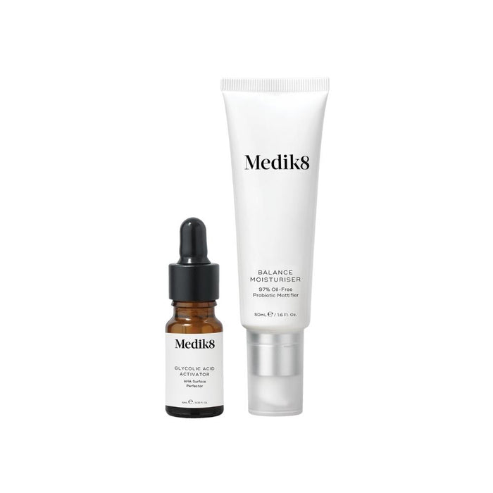 Medik8 Balance Moisturiser & Glycolic Acid Activator 50ml + 10ml