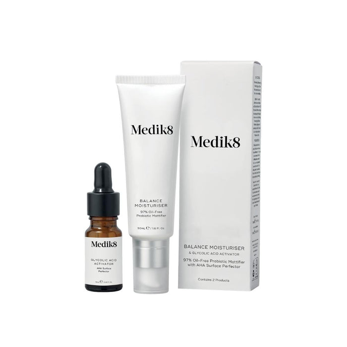 Medik8 Balance Moisturiser & Glycolic Acid Activator 50ml + 10ml