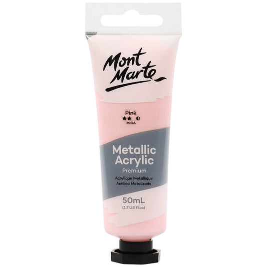 Metallic Acrylic Paint Premium 50ml (1.7 US fl.oz) Tube - Pink