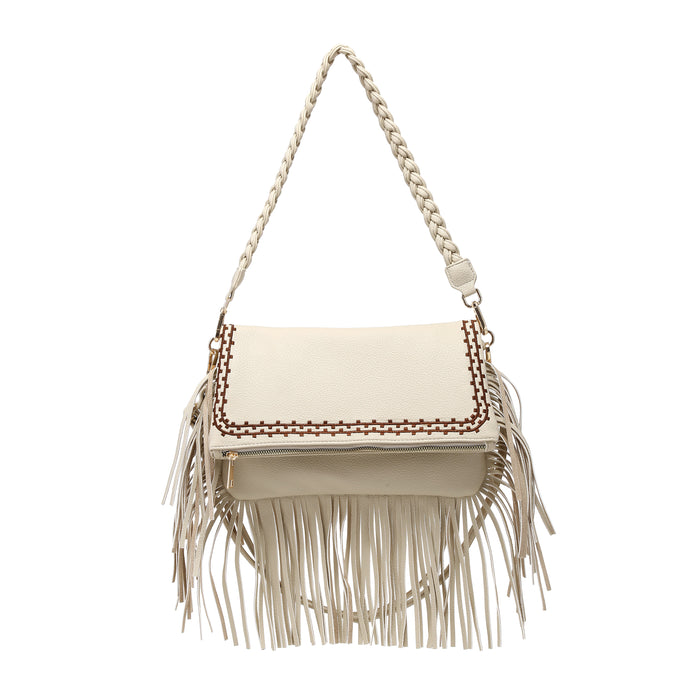Metallic fringe shoulder bag wholesale