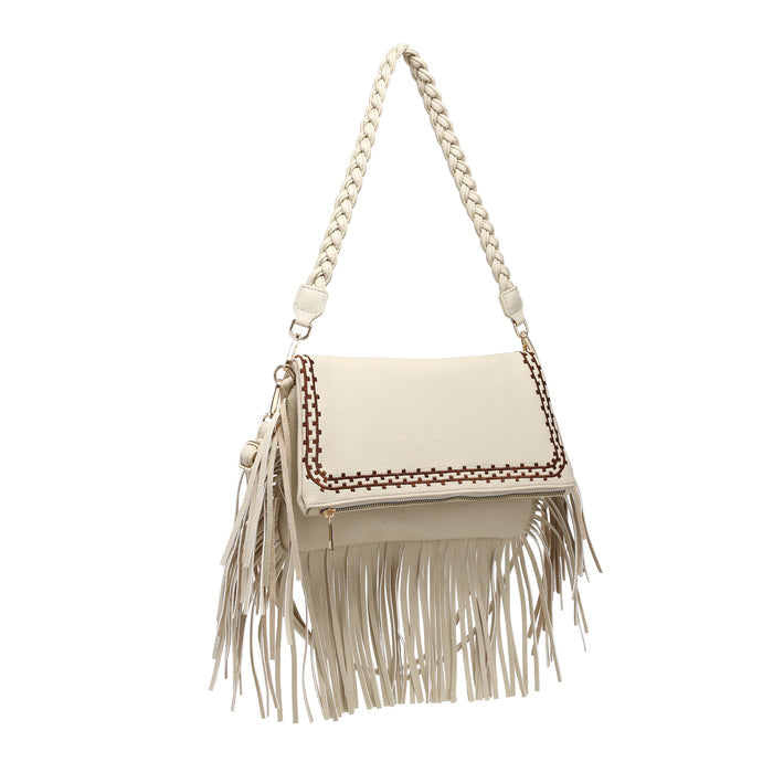Metallic fringe shoulder bag wholesale